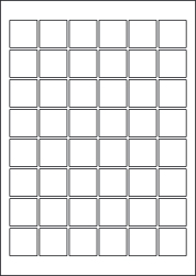 Paper Labels, 48 Square Labels Per Sheet, 30 x 30mm, LP48/30SQ
