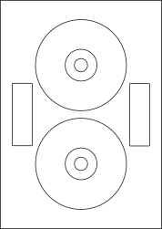 Pink CD & DVD Labels, 2 Per Sheet, 118mm Diameter
